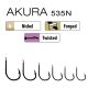 Trabucco Akura 535N 06 Lapkás, Szakállas Horog 15db