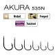 Trabucco Akura 535N 08 Lapkás, Szakállas Horog 15db