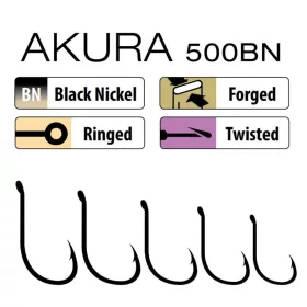   Trabucco Akura Carp Boilie 500 BN 01 Füles, Szakállas Horog 10db