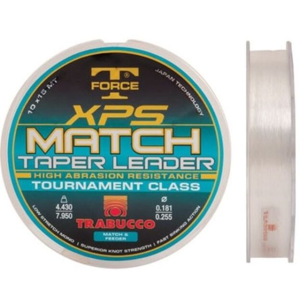 Trabucco T-Force XPS Match Taper Leader 10*15m 0,18-0,25mm Monofil Előkezsinór