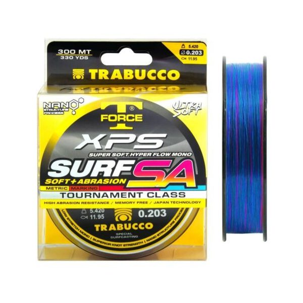 Trabucco T-Force XPS Surf Soft+Abrasion Mark System 300m 0,20mm Monofil Főzsinór