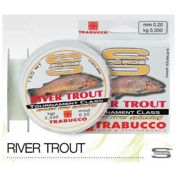 Trabucco S-Force Spin-River Trout 150m 0,20mm Monofil Főzsinór