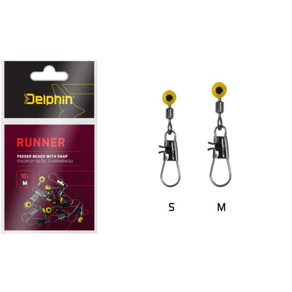 Feeder futó és forgó kapoccsal Delphin RUNNER / 10db S