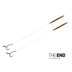   Delphin  THE END D-Rig kötött horog / 2db Előkötött horog 20cm/0,35mm/#6