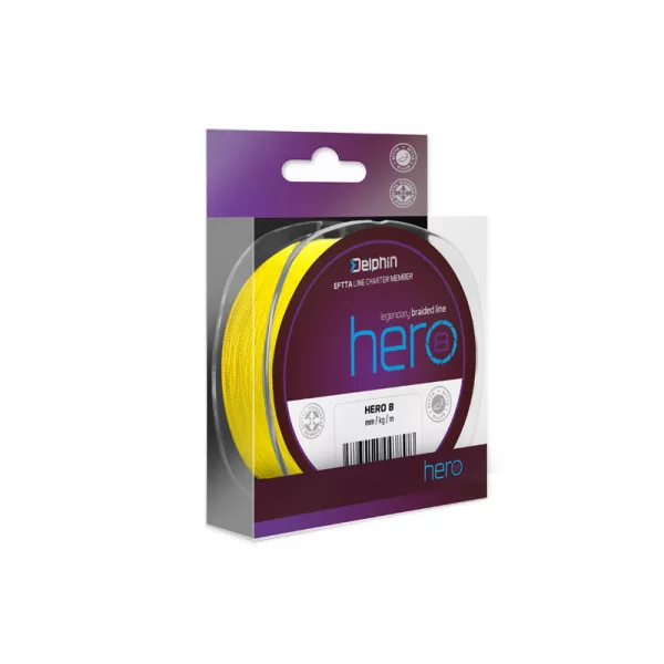 Delphin HERO 8 0,22mm Fonott Fluo sárga