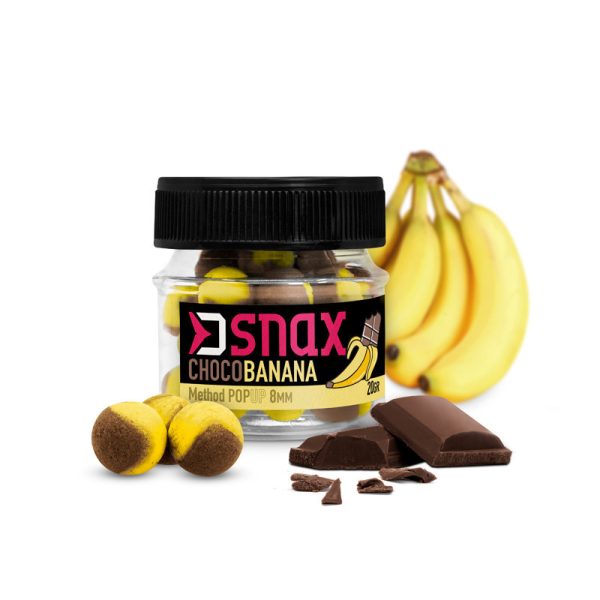 Csalizás, etetés - Horogcsali - Delphin D SNAX POP csali 8mm Csokoládé-Banán Pop Up Feeder Csali
