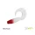 Gumihal Delphin TWISTA UVs / 5db 8cm/RedFACE