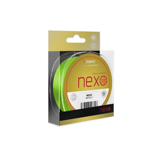 Delphin NEXO 12 / fluo zöld 0,12mm 19,1lbs 130m fonott főzsinór