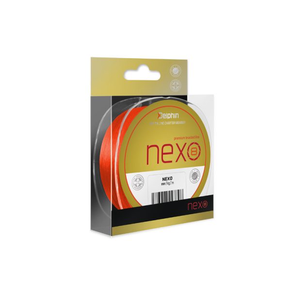 Delphin NEXO 8 / fluo narancsszínű 0,12mm 16,5lbs 130m fonott főzsinór