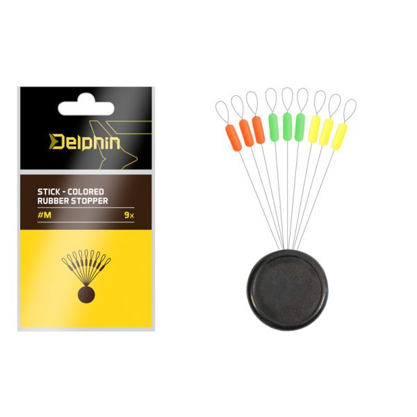 Delphin Stick – Színes Gumi Stopper - M 9db