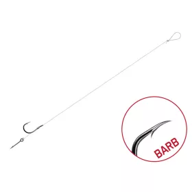   Delphin FLR Sting 12cm 0.30mm #4 Előkötött Szakállas Horog Csalitüskével 6db