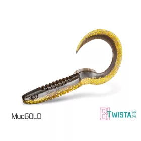   Delphin TwistaX Eeltail UVs - MudGold 15cm Plasztik Csali 5db