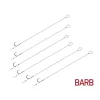 Delphin Proxi Sting 8cm 0,10mm 10 Füles, Szakállas Előkötött Horog Csalitüskével 6db
