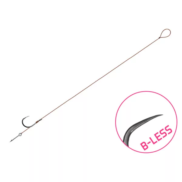 Delphin Proxi Sting 8cm 0,10mm 12 Füles, Szakáll Nélküli Előkötött Horog Csalitüskével 6db