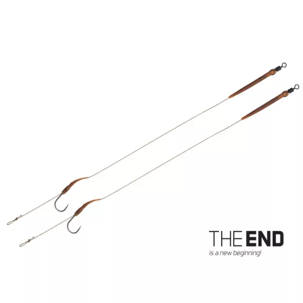 Delphin THE END Boilie Rig Kötött Horog 20cm/25lbs/#8