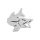 Delphin Pike Fekete 3D Matrica