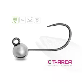   Delphin T-Area BL Tungsten Jig 4mm 0,6gr 6 Ezüst Micro Jig Fej 5db