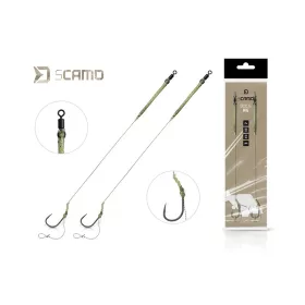   Delphin sCamo Boilie Rig 6 Füles, Szakállas Fonott Előkötött Horog 2db