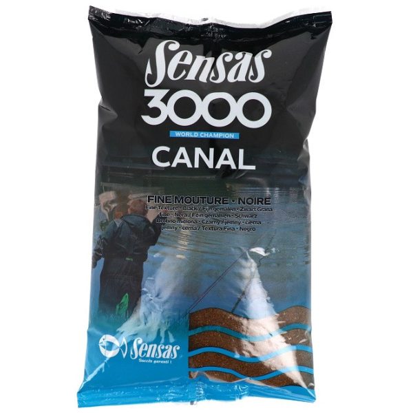 Sensas 3000 Canal Noire Fine Fekete Etetőanyag 1kg