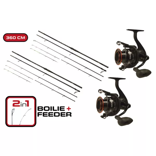 Carp Expert Max2 Double Tip 360cm Horgászszett (2db bot + 2db 6000-as Orsó)