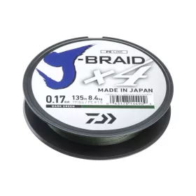 Daiwa J-Braid X4 Sötétzöld 0,19mm 135m Fonott Főzsinór