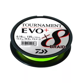   Daiwa Tournament X8 Braid Evo+ Chartreuse 0,12mm 2700m Fonott Főzsinór