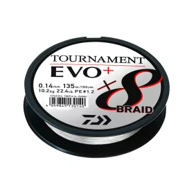   Daiwa Tournament X8 Braid Evo+ Fehér 0,10mm 2700m Fonott Főzsinór