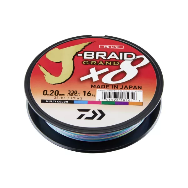 Daiwa J-Braid Grand X8 Multi-Color 0,10mm 150m Fonott Főzsinór