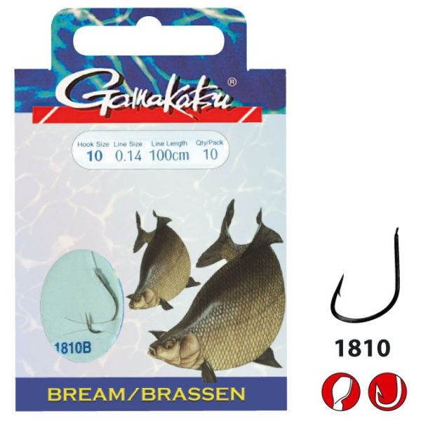 Gamakatsu Bream Feeder LS-1810B #10 0,16mm 75cm előkötött horog