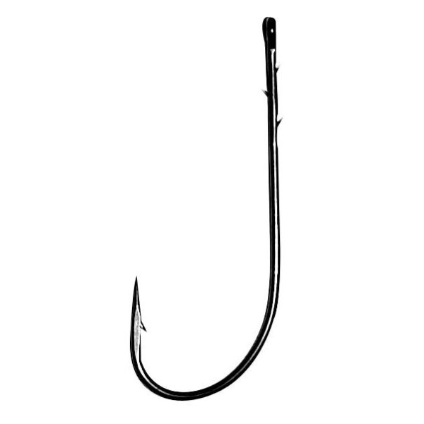 Gamakatsu Worm 31 Hooks Black #1/0 Horog