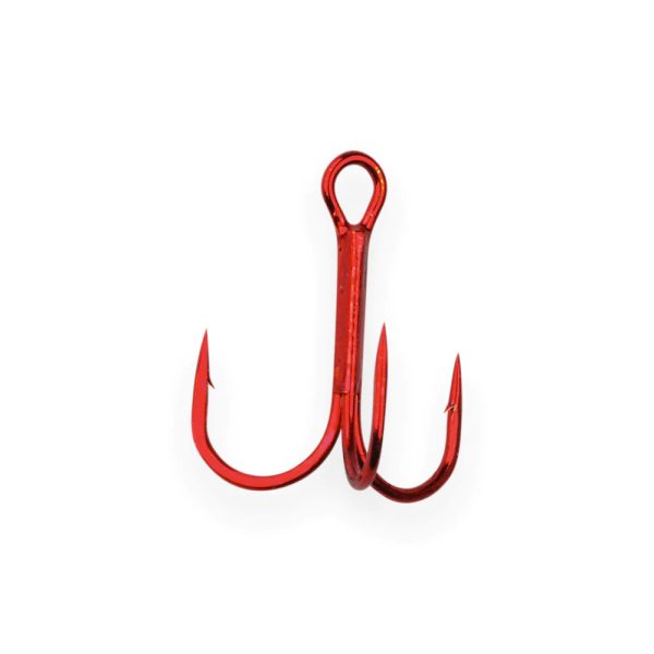 Gamakatsu Preda 13R Treble Hooks Red Háromágú Füles, Szakállas Horog #12