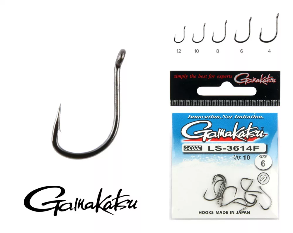 Gamakatsu LS-3424F N/L Hooks Black - - Der Angelshop Für An