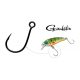 Gamakatsu hook LS-3423F Fekete 1 6db/csomag Füles Szakállas Ragadozó halas horog