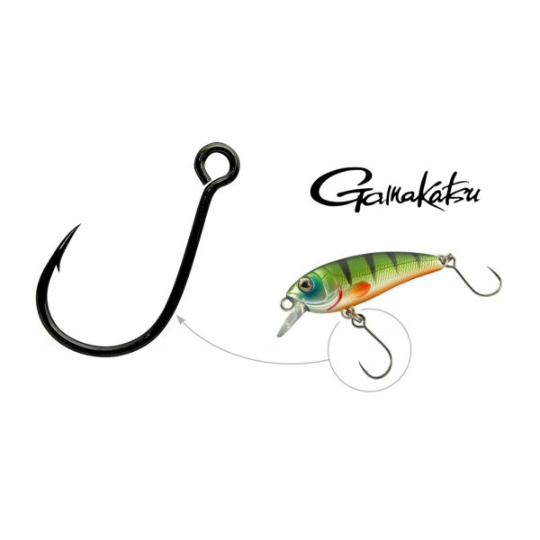 Gamakatsu hook LS-3423F Fekete 2 6db/csomag Füles Szakállas Ragadozó halas horog