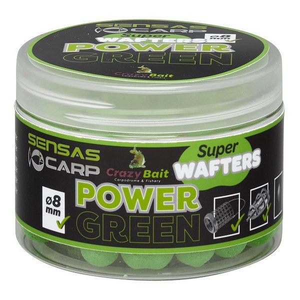 Sensas Wafters Super Power Green Fokhagyma 8mm Wafters 80gr