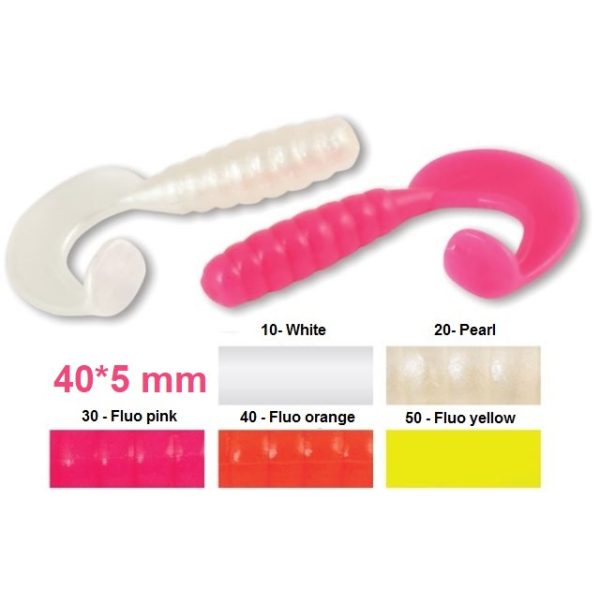 Trabucco Slurp Bait Falcetto Shad-Tail Fluo Pink Plasztik Műcsali 20db