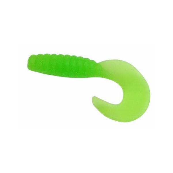 Trabucco Yummy Bait Curly Tail Green Chartreuse 4cm Plasztik Csali 8db