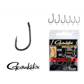   Gamakatsu G-Carp Specialist RX BL Fekete 12 10db/csomag Füles Szakáll nélküli Bojlis horog