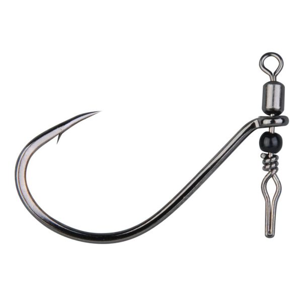 Gamakatsu Preda Swivel Shot Black Hooks #1 Horog Forgóval