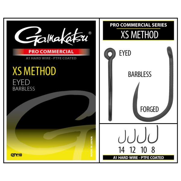 Gamakatsu Coars Pro-C XS Method A1 PTFE BL Füles Szakáll Nélküli Horog #10