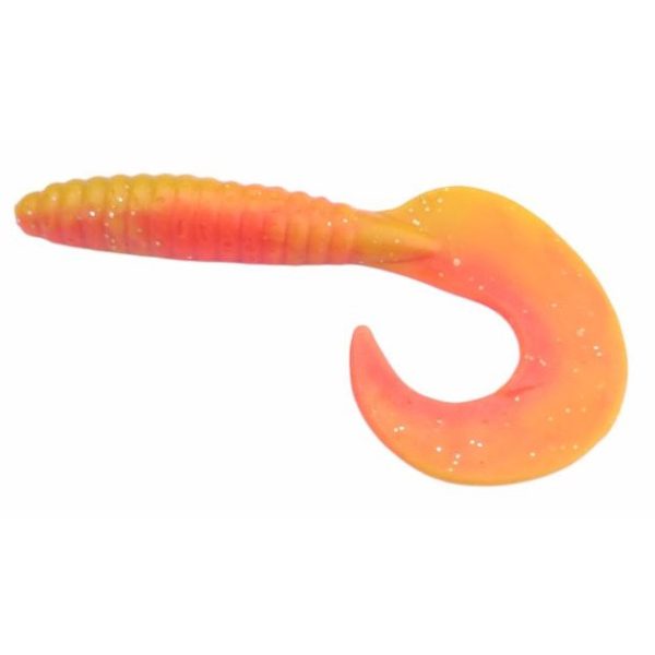 Rapture Fun Tail Grub 6,5cm Red Flame Yellow Plasztik Csali 10db