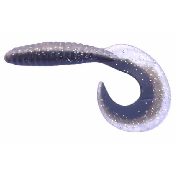 Rapture Fun Tail Grub 6,5cm Black Silver Plasztik Csali 10db