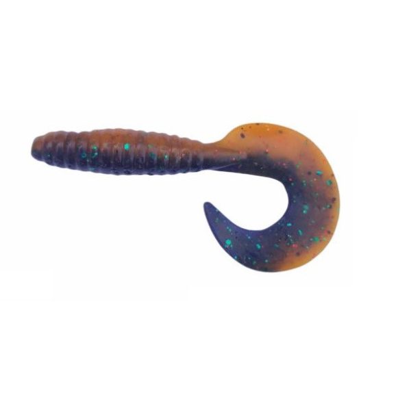 Rapture Fun Tail Grub 6,5cm Black Pumpkin Plasztik Csali 10db