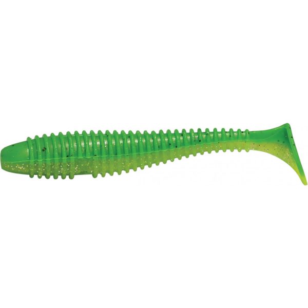 Rapture Ribbed Swing Shad 7cm Green Lime Plasztik Csali 12db