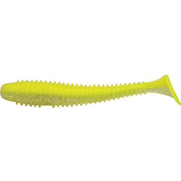 Rapture Ribbed Swing Shad 9,5cm Chartreuse Ghost Plasztik Csali 7db