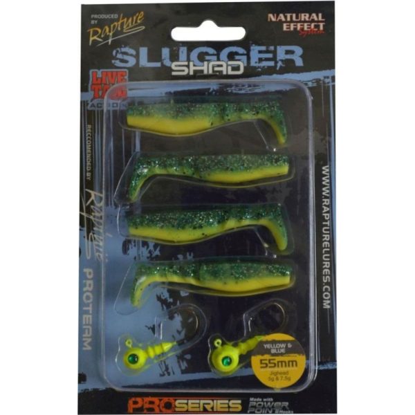 Rapture Slugger Shad Set 5,5cm Yellow & Blue 4+2db Műcsali Szett