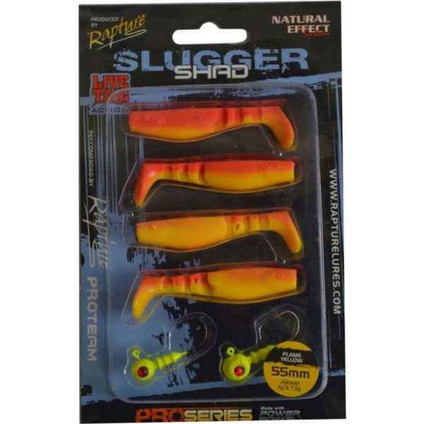 Rapture Slugger Shad Set 5,5cm Flame Yellow 4+2db Műcsali Szett