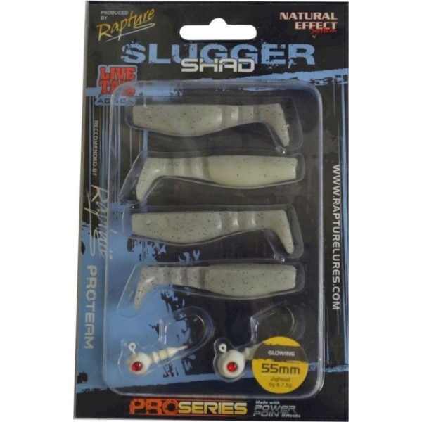 Rapture Slugger Shad Set 5,5cm Chartreuse Ghost 4+2db Műcsali Szett