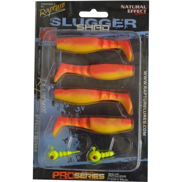 Rapture Slugger Shad Set 7,5cm Flame Yellow 4+2db Műcsali Szett