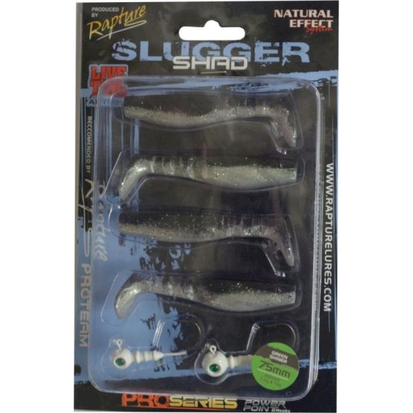 Rapture Slugger Shad Set 7,5cm Green Shiner 4+2db Műcsali Szett